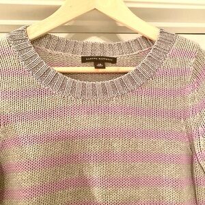 Banana Republic Striped Sweater - Gray and Purple